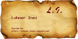 Lohner Inez névjegykártya